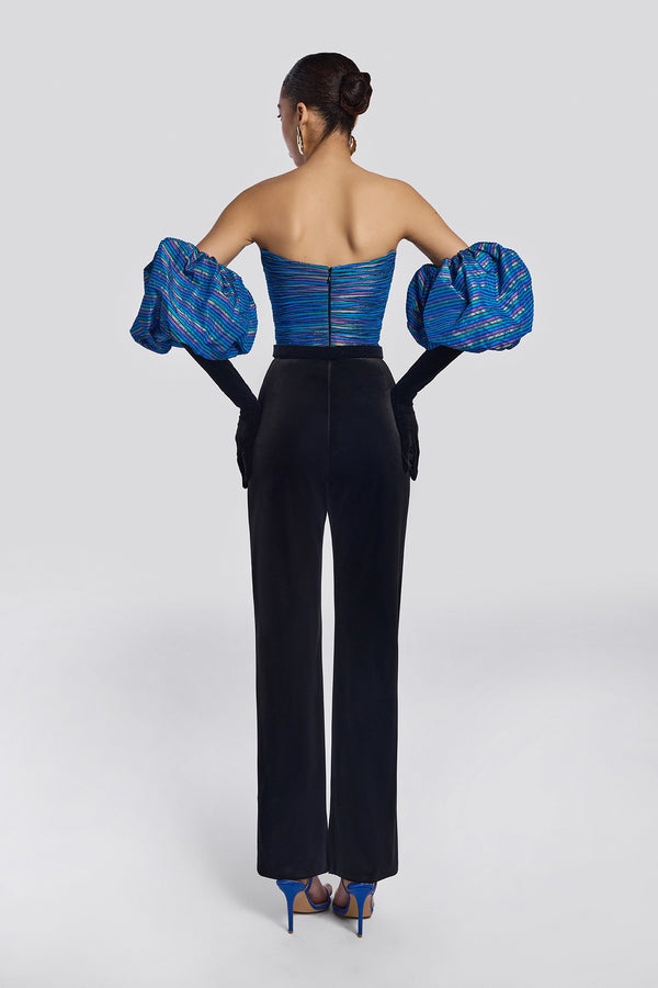 Jumpsuit with Plissé Corset