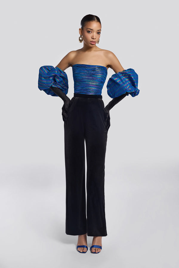 Jumpsuit with Plissé Corset