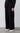 Brushed Three-Thread Straight Fit Ribbed Sweatpants in Black